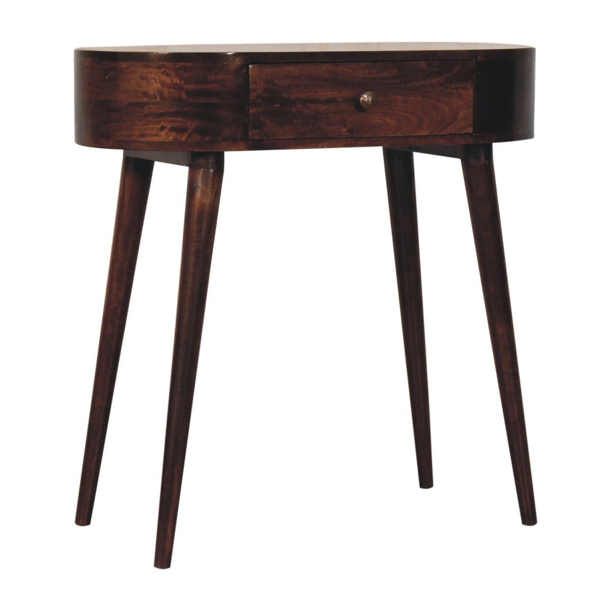 Montecito Walnut Curved Console Table
