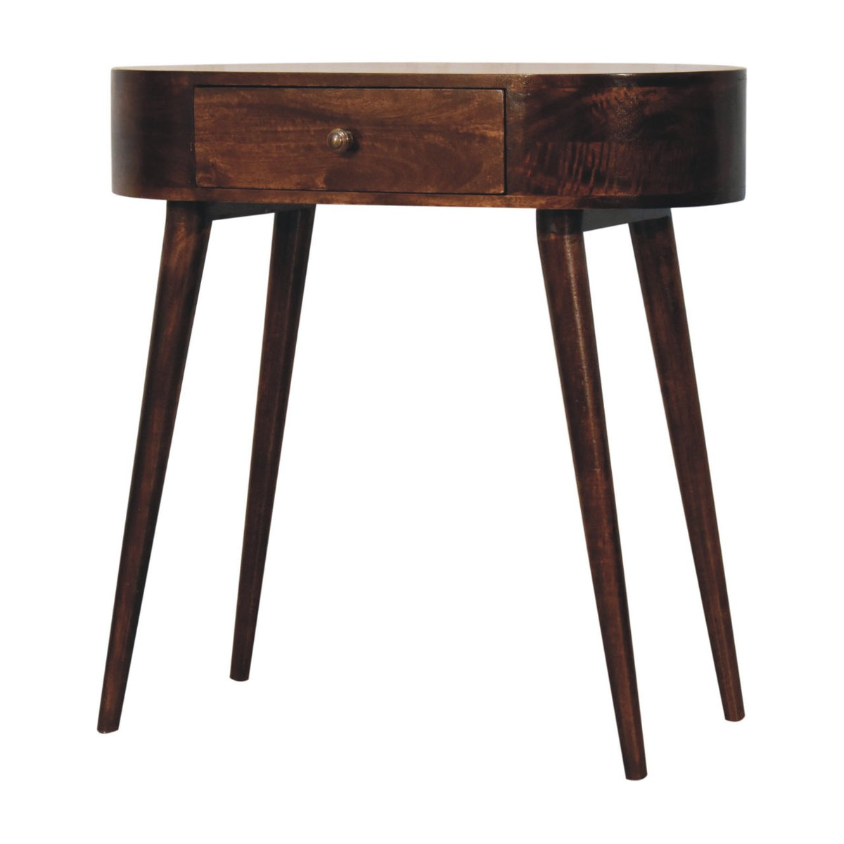 Montecito Walnut Curved Console Table