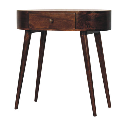 Montecito Walnut Curved Console Table