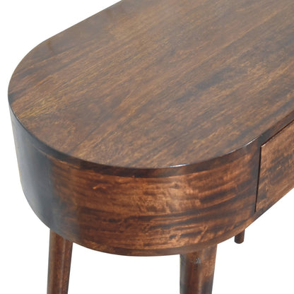 Montecito Walnut Curved Console Table