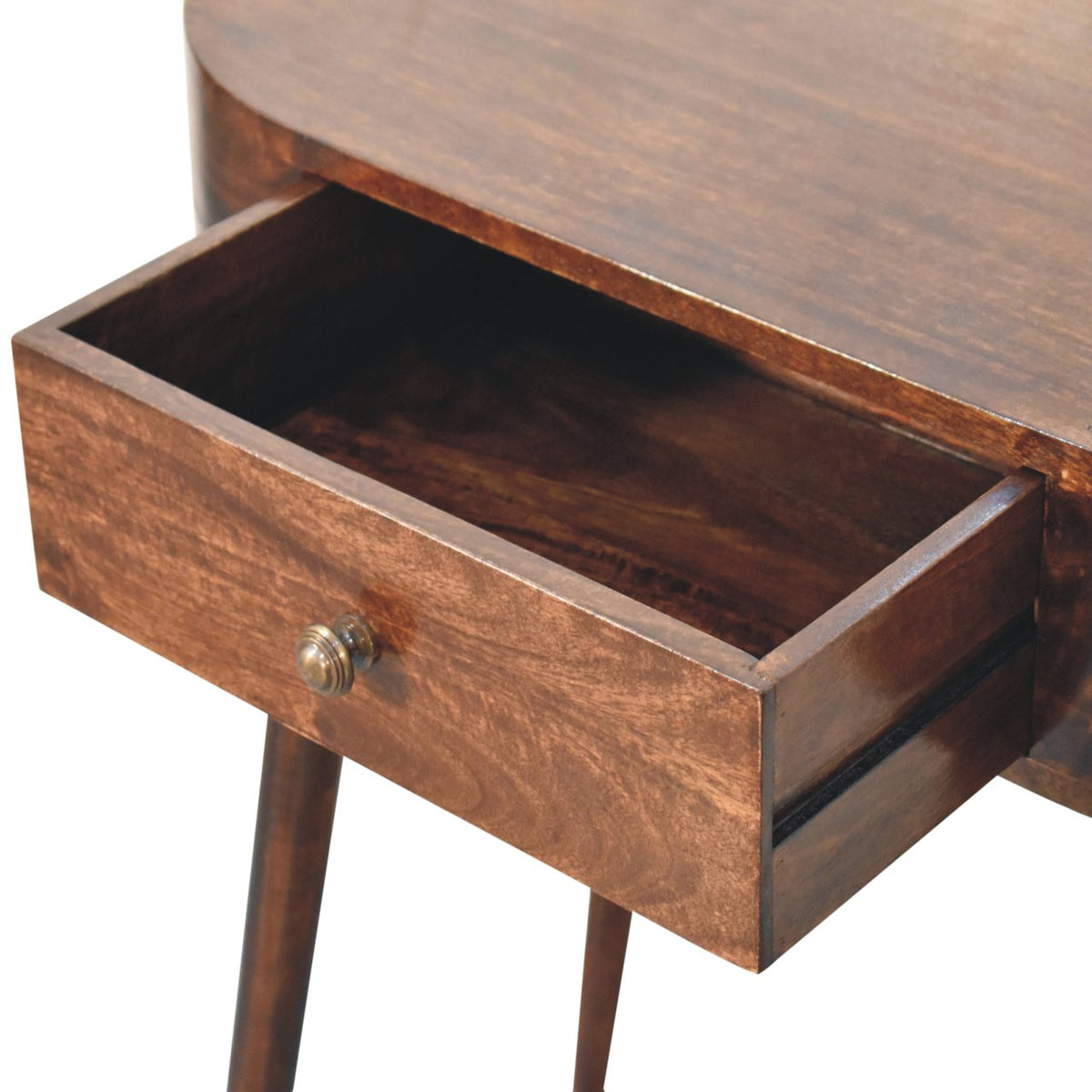 Montecito Walnut Curved Console Table