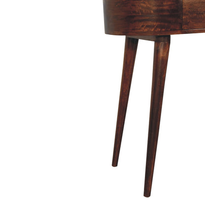 Montecito Walnut Curved Console Table