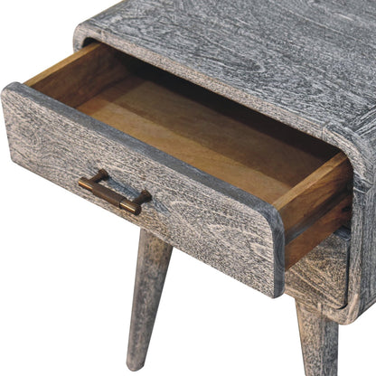 Bodie Wash Curved 2 Drawer Nightstand Table