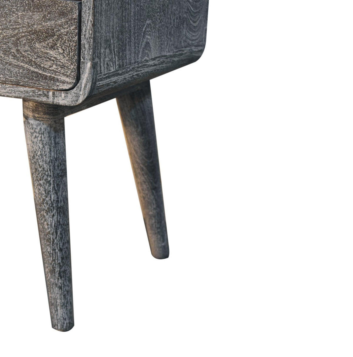 Bodie Wash Curved 2 Drawer Nightstand Table