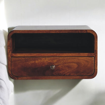 Chestnut Ridge Curved Floating Nightstand