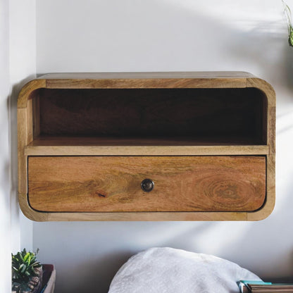 Nordic Oak 1 Drawer Floating Nightstand