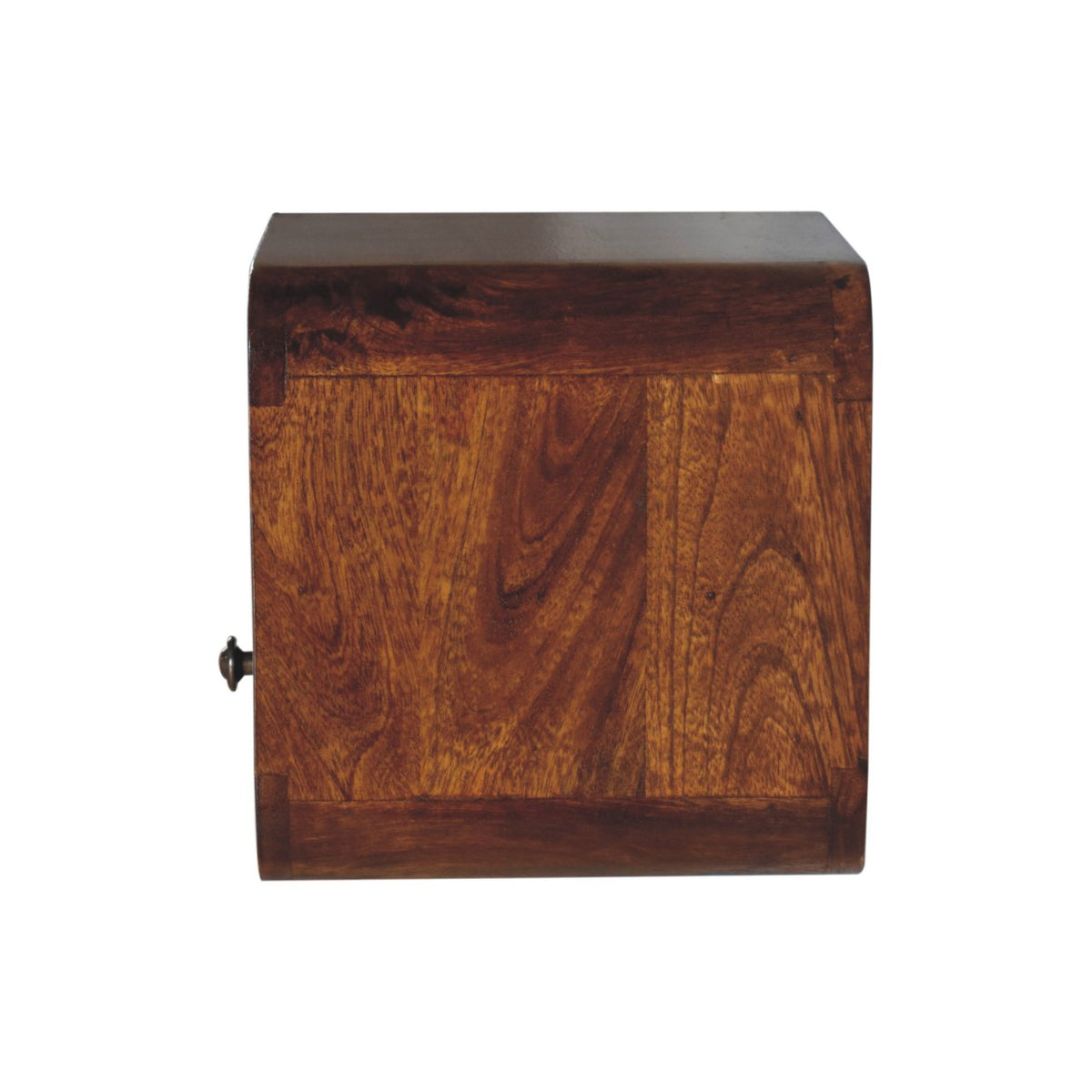 Extra Small Chestnut Curved Wall Nightstand