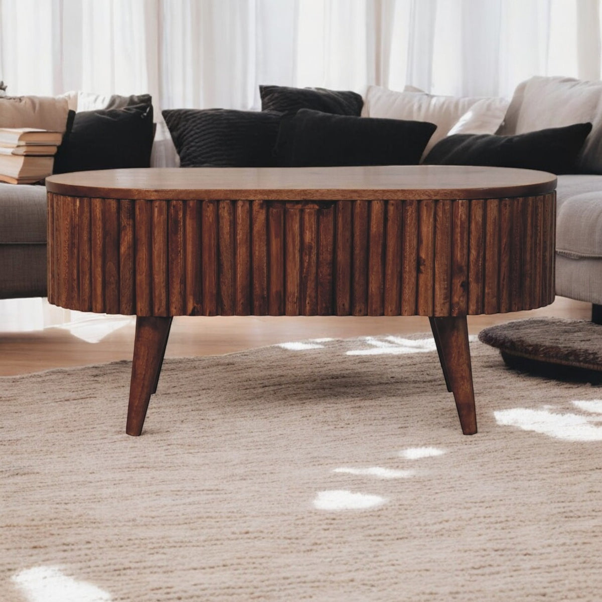 Carmel Mokka Solid Wood Coffee Table