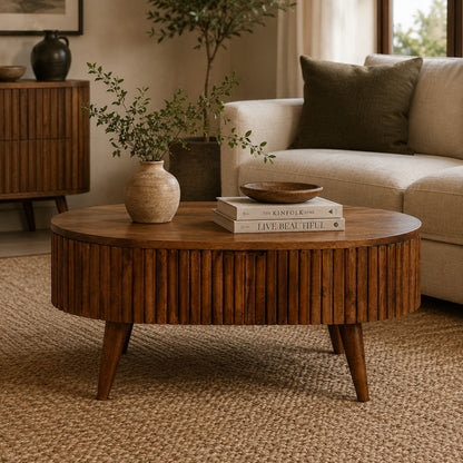 Carmel Mokka Solid Wood Coffee Table