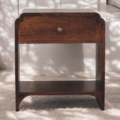Ashland California Walnut 1-Drawer Bedside