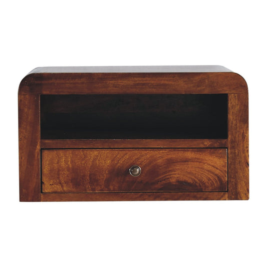 Boulder Chestnut 1 Drawer Floating Bedside