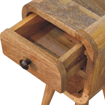 Extra Small Oak-ish Curved Lower Nightstand