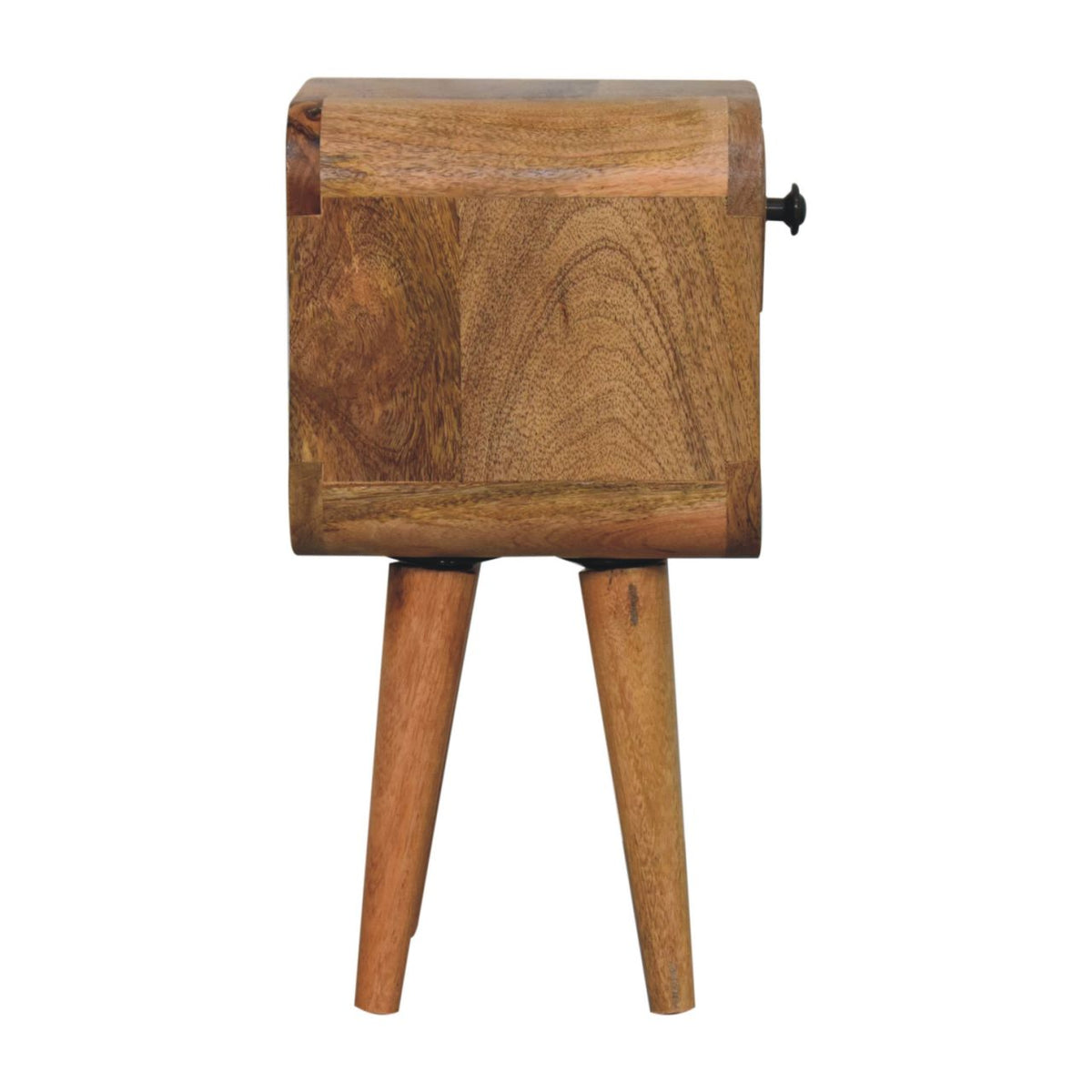 Extra Small Oak-ish Curved Lower Nightstand