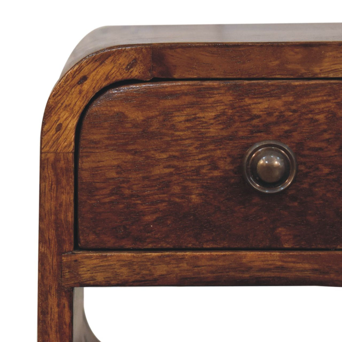 Extra Small Chestnut Curved Lower Nightstand