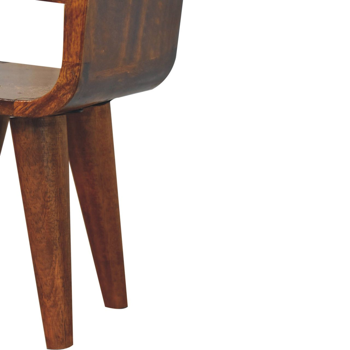 Extra Small Chestnut Curved Lower Nightstand