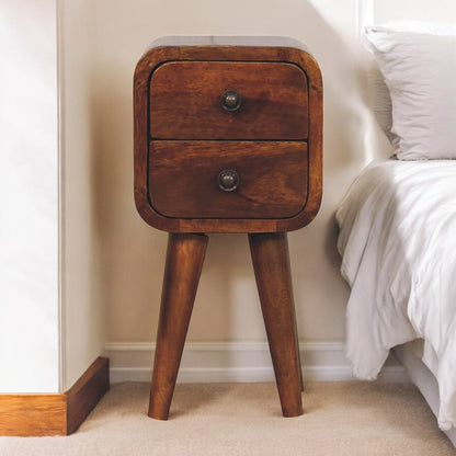 Extra Small Chestnut 2-Drawer Nightstand