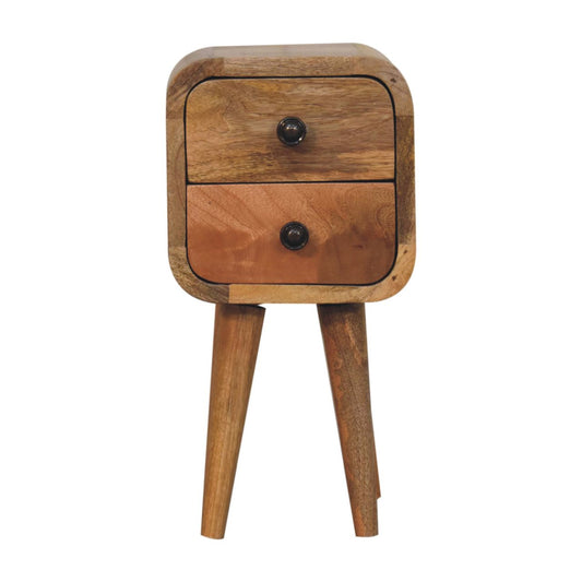 Extra Small Oak-ish 2-Drawer Nightstand