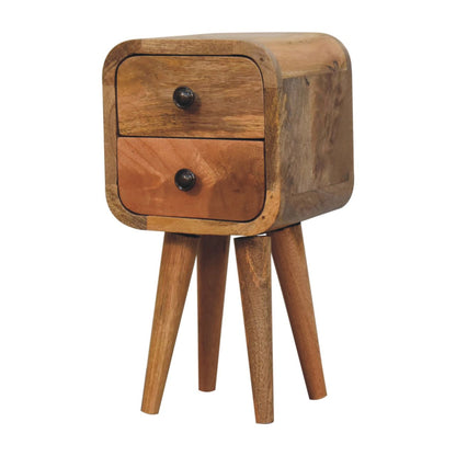 Extra Small Oak-ish 2-Drawer Nightstand