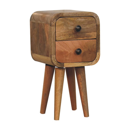 Extra Small Oak-ish 2-Drawer Nightstand