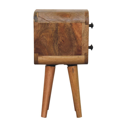 Extra Small Oak-ish 2-Drawer Nightstand