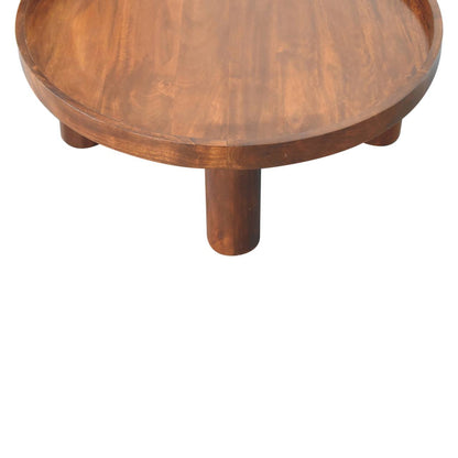 Chestnut Ridge Crescent Round Coffee Table
