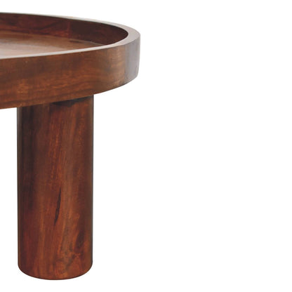 Chestnut Ridge Crescent Round Coffee Table