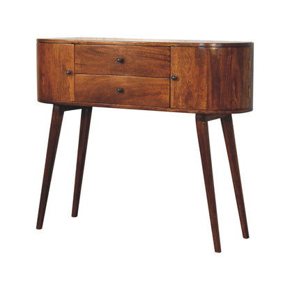 Chestnut Ridge 2 Drawer Solid Console Table