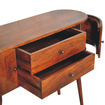 Chestnut Ridge 2 Drawer Solid Console Table