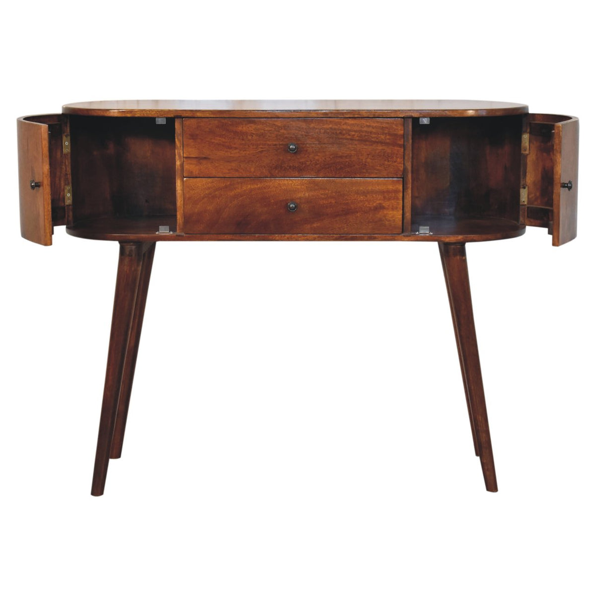 Chestnut Ridge 2 Drawer Solid Console Table