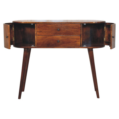 Chestnut Ridge 2 Drawer Solid Console Table
