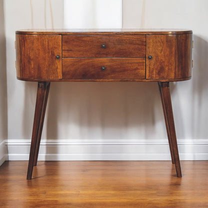 Chestnut Ridge 2 Drawer Solid Console Table