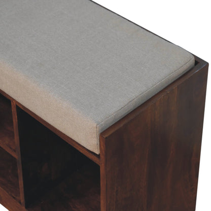 Chestnut Ridge 1 Drawer Linen Top Shoe Bench