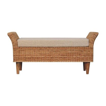 Bouclé Montauk Woven Bench
