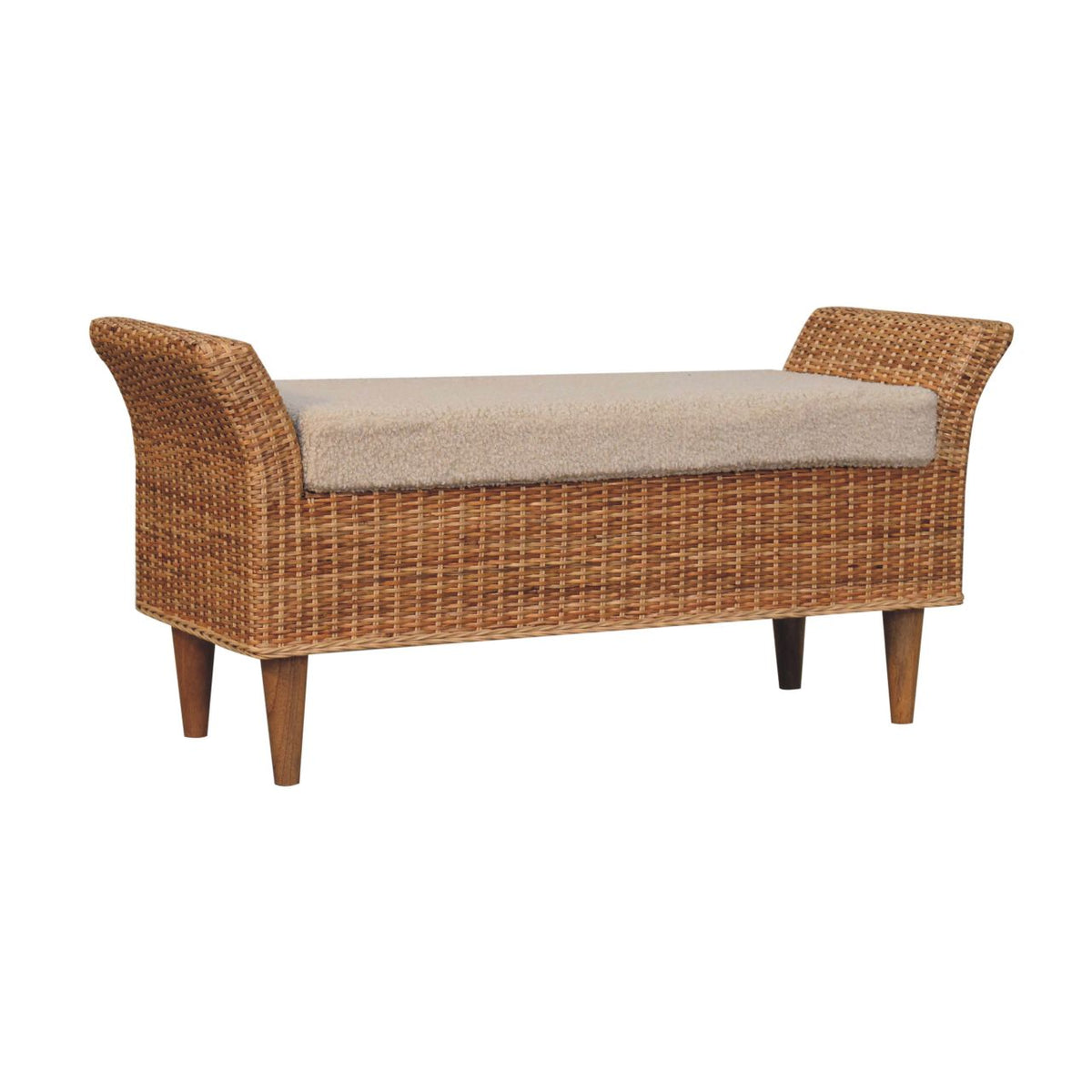 Bouclé Montauk Woven Bench