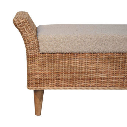 Bouclé Montauk Woven Bench