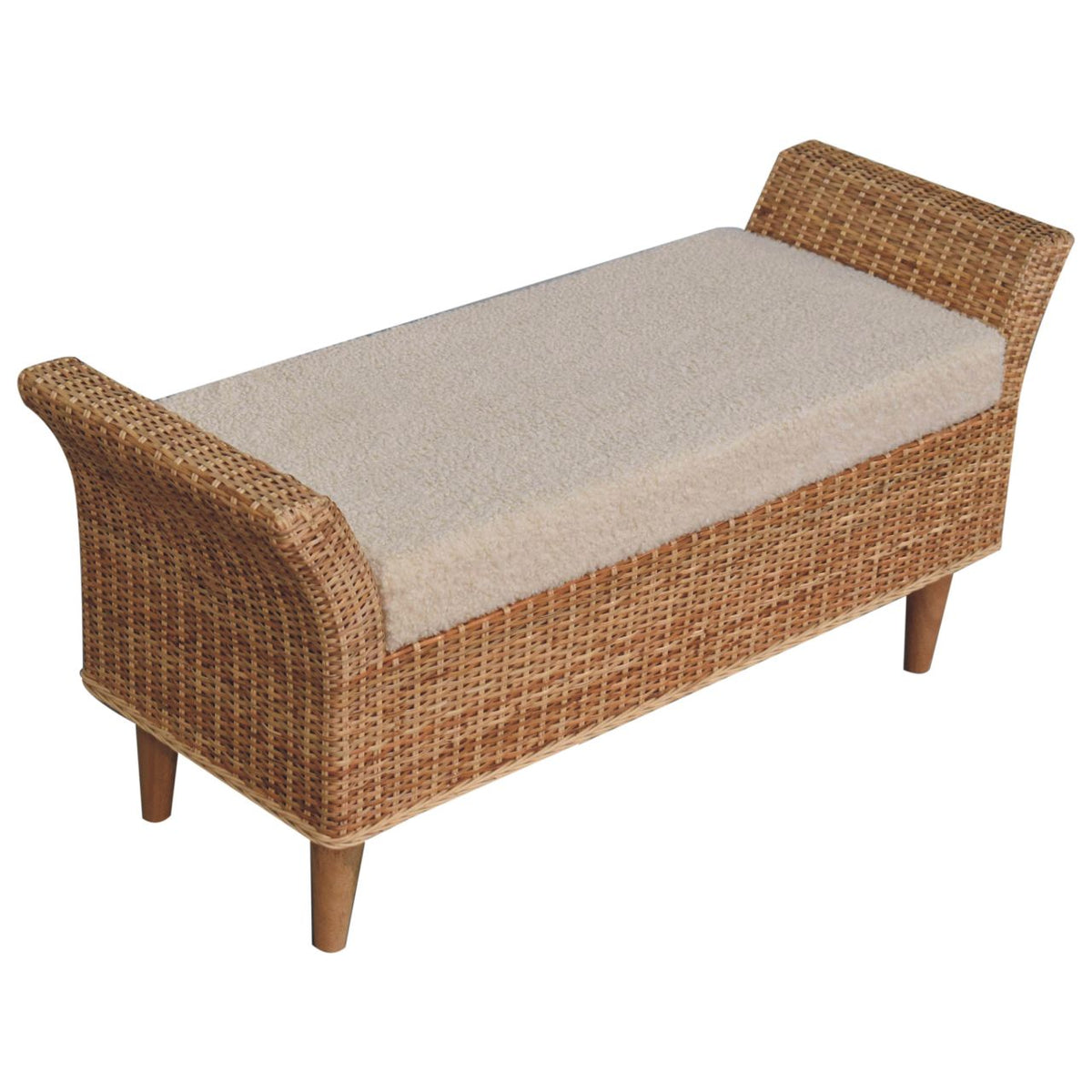 Bouclé Montauk Woven Bench