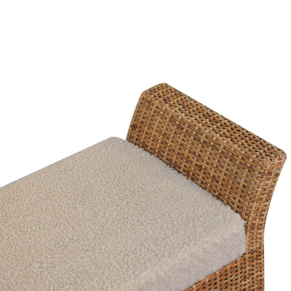 Bouclé Montauk Woven Bench