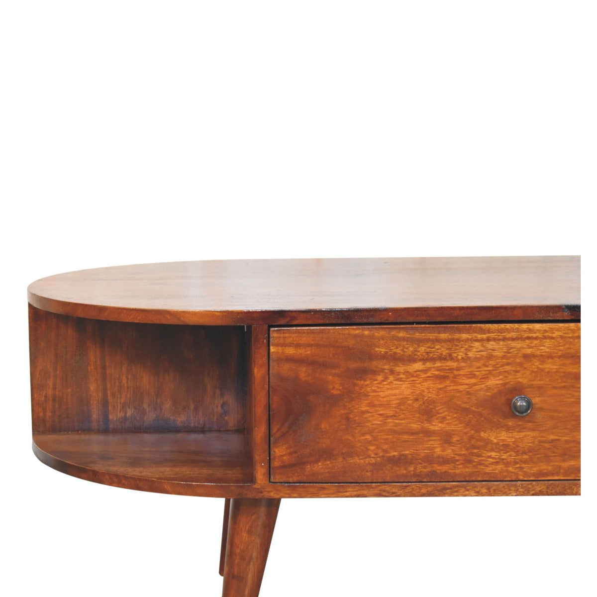 Chestnut Ridge 2 Drawer Oval Coffee Table