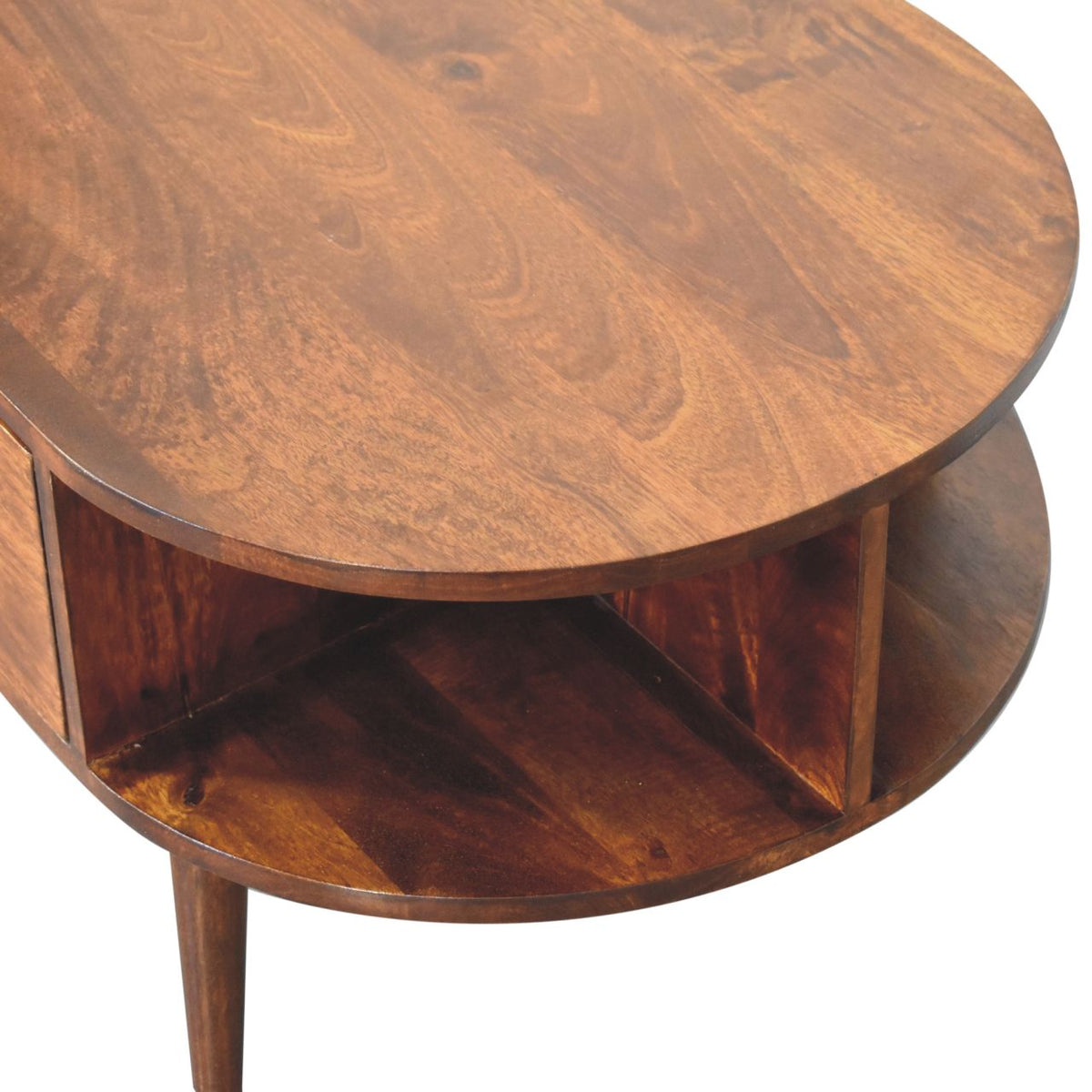 Chestnut Ridge 2 Drawer Oval Coffee Table