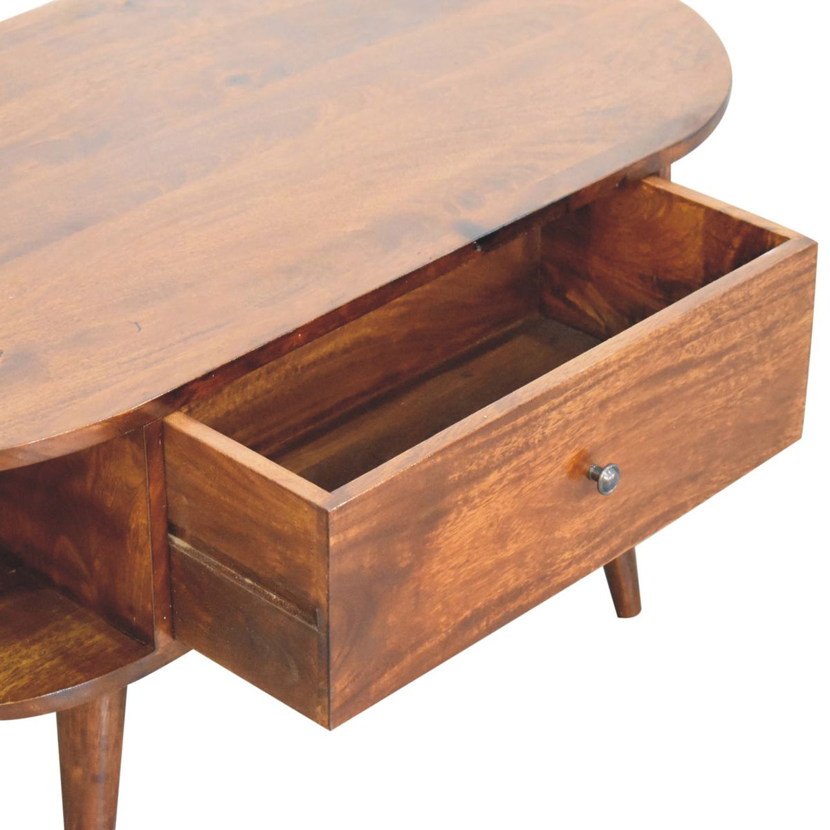 Chestnut Ridge 2 Drawer Oval Coffee Table