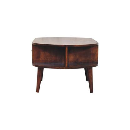 Chestnut Ridge 2 Drawer Oval Coffee Table
