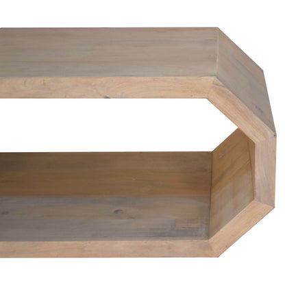 Hexagon Solid Timber Geometric Coffee Table