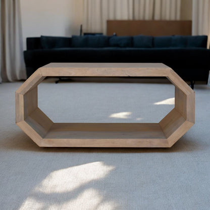 Hexagon Solid Timber Geometric Coffee Table
