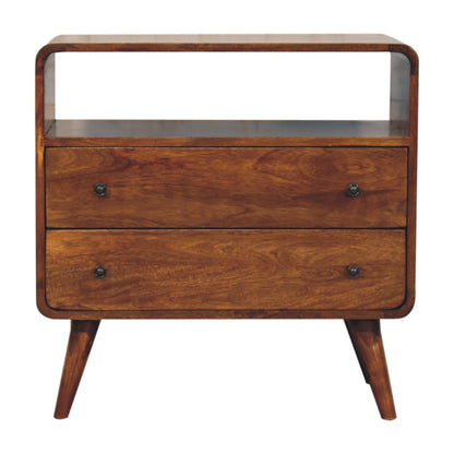 Big Sur Curved 2 Drawer Chestnut Chest