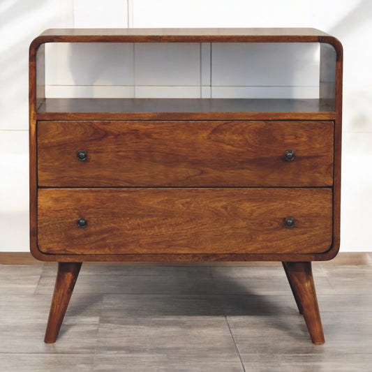 Big Sur Curved 2 Drawer Chestnut Chest