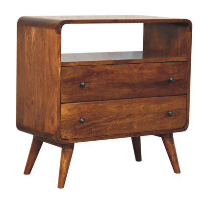 Big Sur Curved 2 Drawer Chestnut Chest