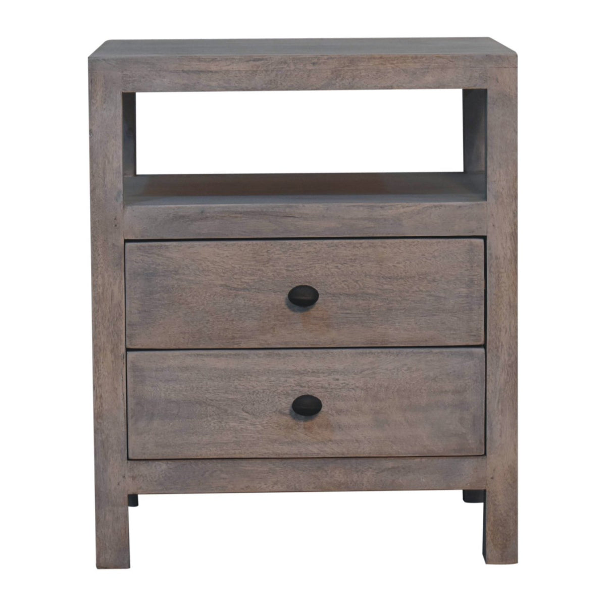 Bodie Wash 2 Drawer Open Shelf Bedside