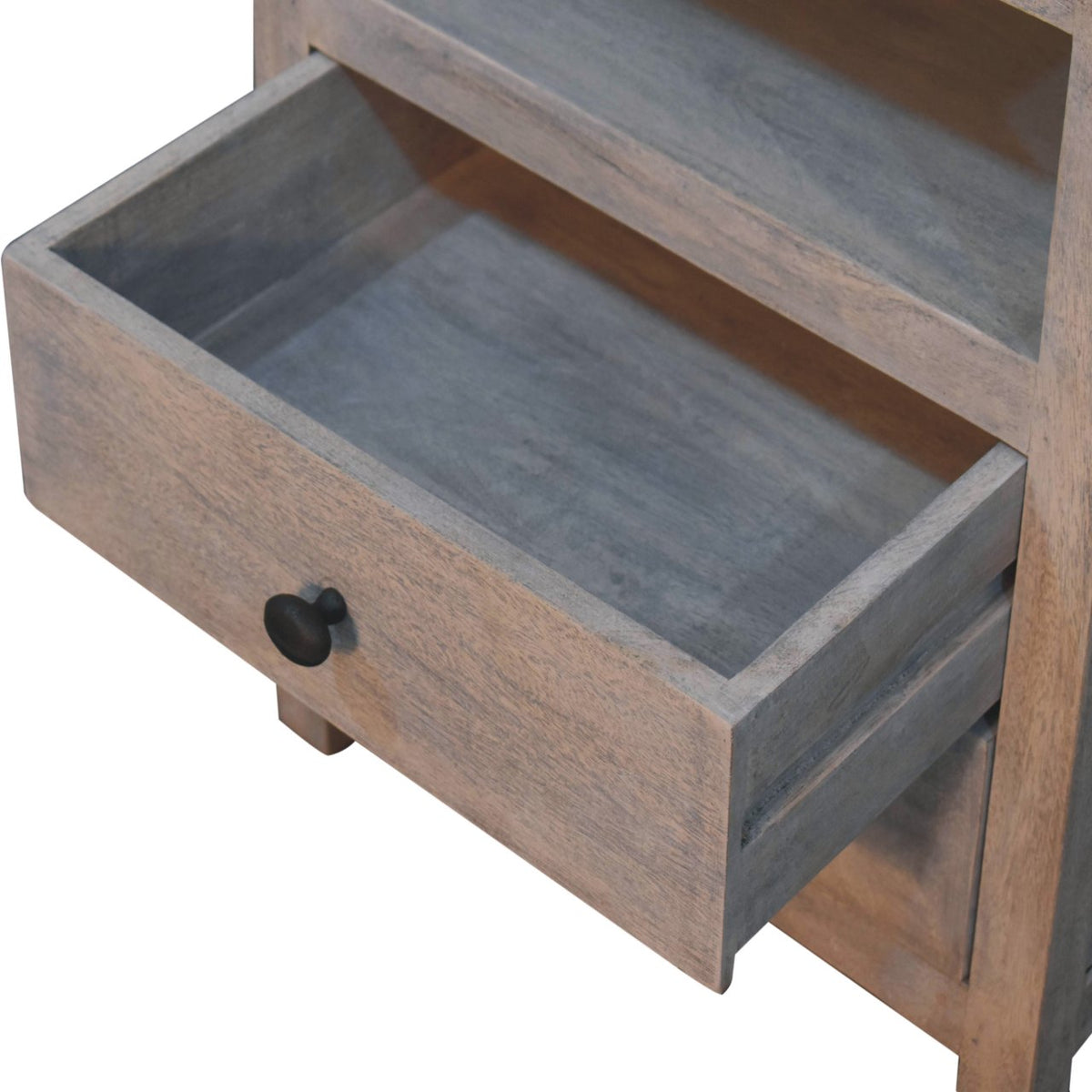 Bodie Wash 2 Drawer Open Shelf Bedside
