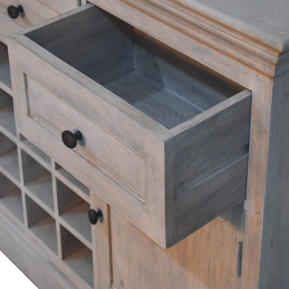 Bodie Wash Solid Wood Wine Cabinet