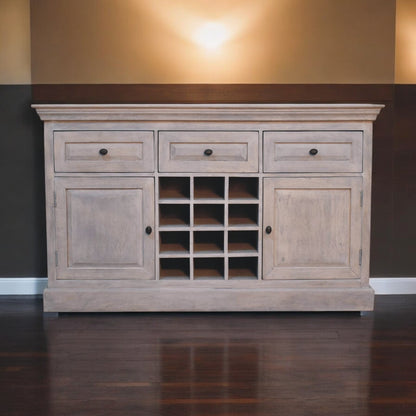 Bodie Wash Solid Wood Wine Cabinet